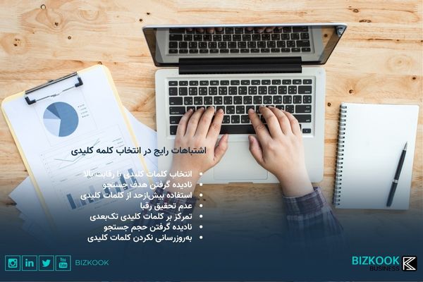 اشتباهات رایج در انتخاب کلمه کلیدی